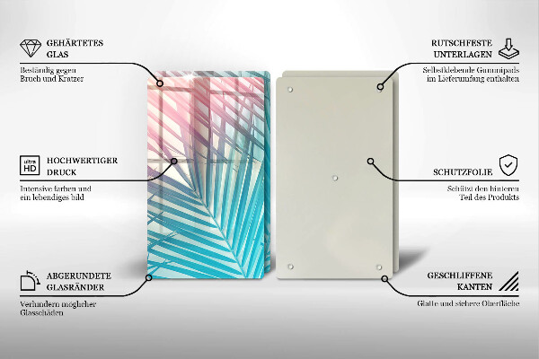 Sklo za varnú dosku Pastelové listy