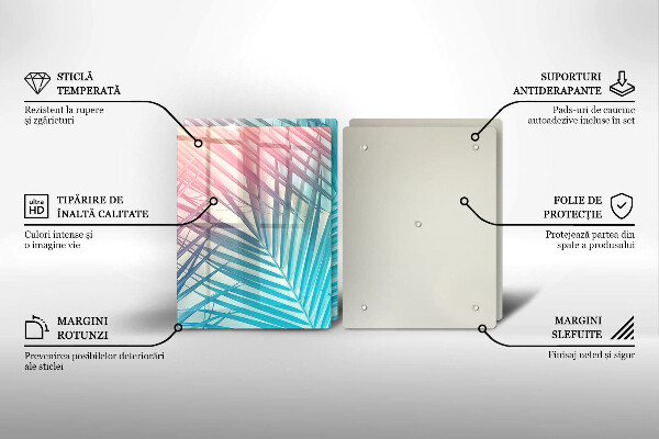 Sklo za varnú dosku Pastelové listy