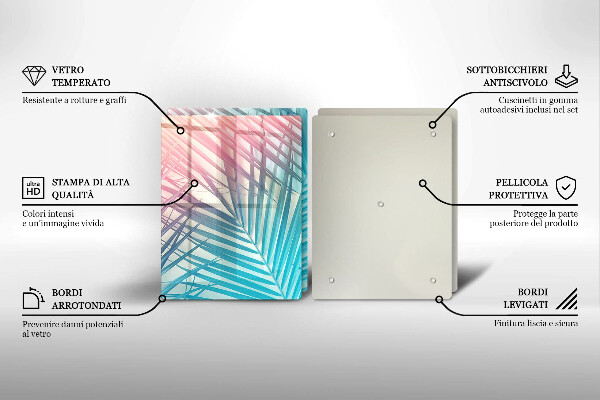 Sklo za varnú dosku Pastelové listy
