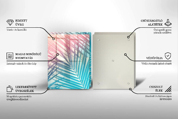 Sklo za varnú dosku Pastelové listy