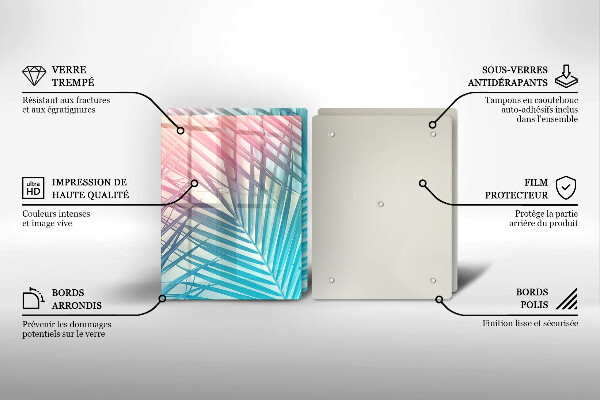Sklo za varnú dosku Pastelové listy