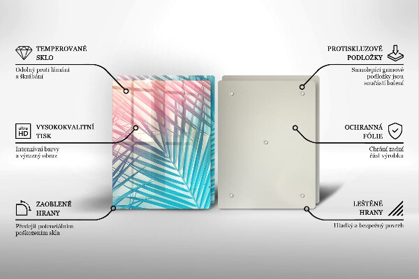 Sklo za varnú dosku Pastelové listy