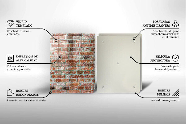 Sklo za varnú dosku Stará tehlová stena