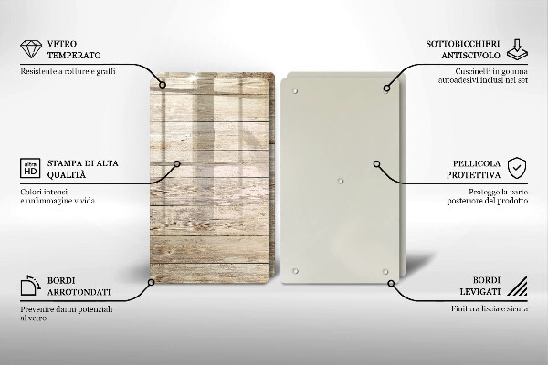 Sklo za varnú dosku Drevené dosky