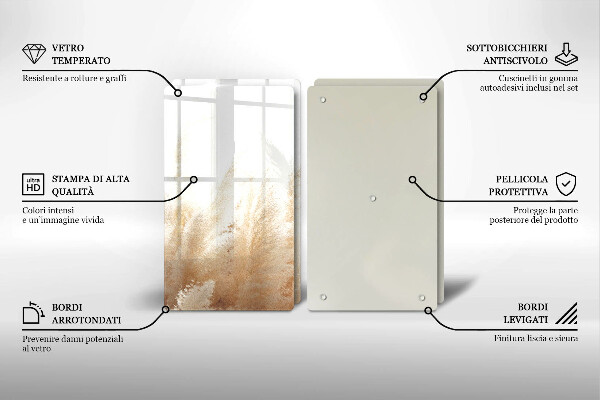 Sklo za varnú dosku Pampasová tráva