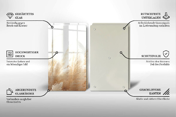 Sklo za varnú dosku Pampasová tráva