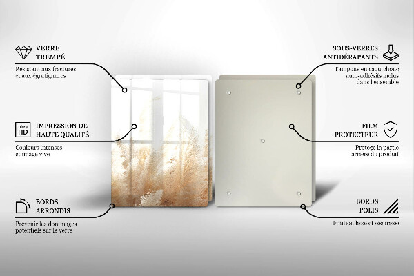 Sklo za varnú dosku Pampasová tráva