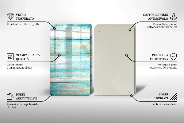 Tvrdené sklo za varnú dosku Vintage drevené dosky