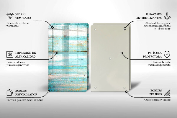 Tvrdené sklo za varnú dosku Vintage drevené dosky