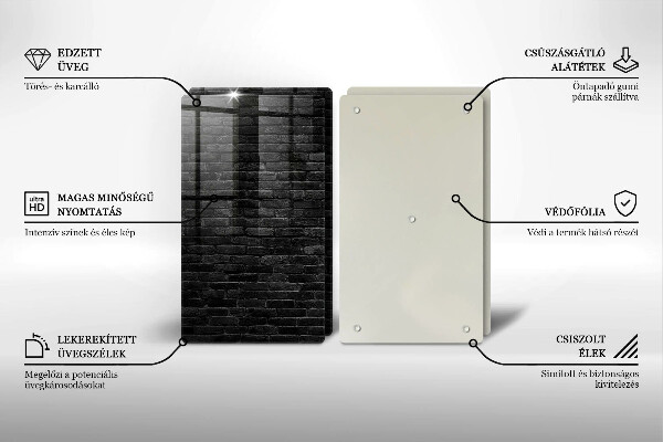 Tvrdené sklo za varnú dosku Stena tehlová stena