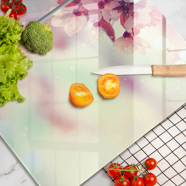 Tvrdené sklo za varnú dosku Prírodné kvety jabloní