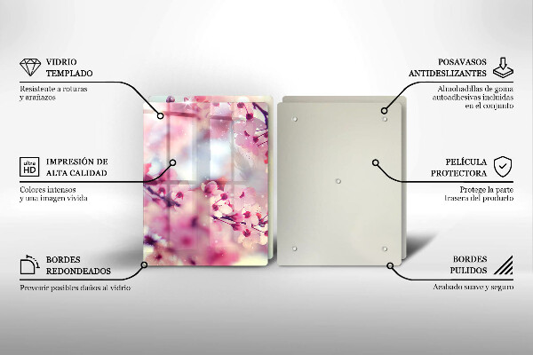Tvrdené sklo za varnú dosku Prírodné kvety jabloní