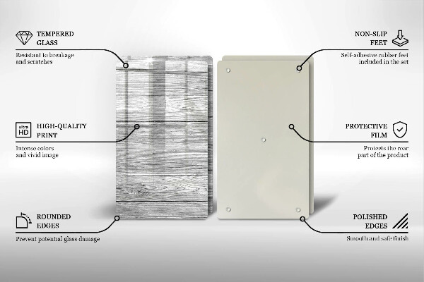 Sklo za varnú dosku Staré drevené dosky