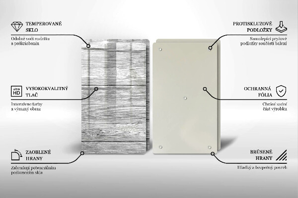 Sklo za varnú dosku Staré drevené dosky