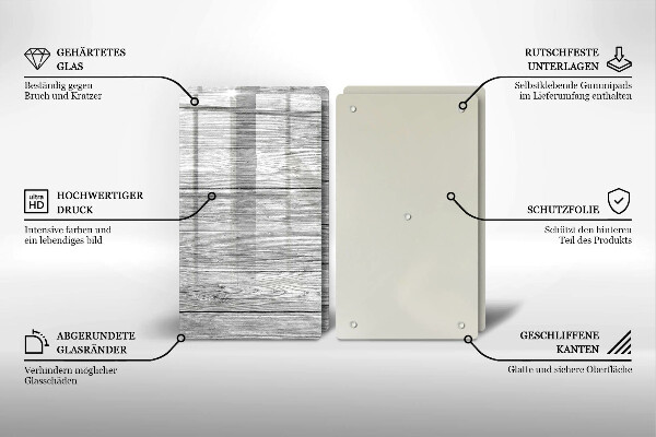 Sklo za varnú dosku Staré drevené dosky