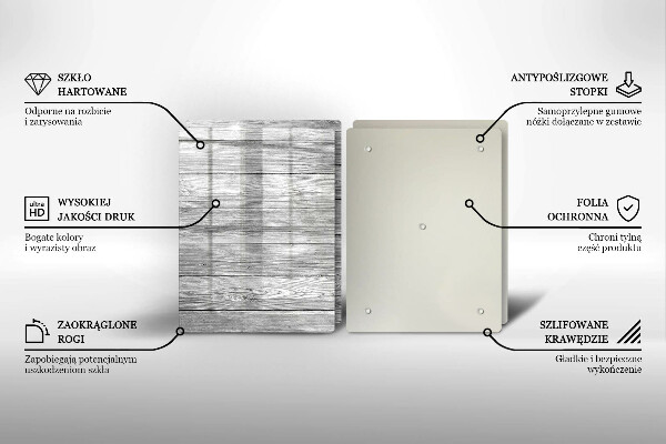 Sklo za varnú dosku Staré drevené dosky