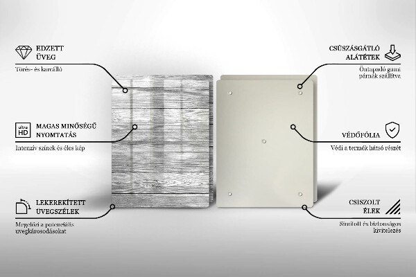 Sklo za varnú dosku Staré drevené dosky