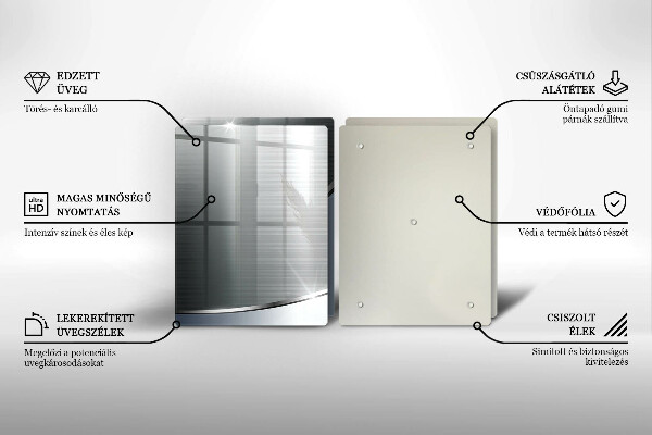 Tvrdené sklo za varnú dosku Kovový abstraktný vzor