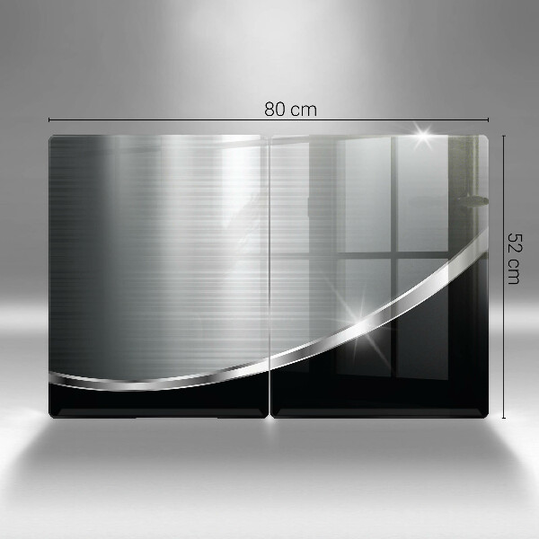 Sklo za varnú dosku Abstrakcia s kovom