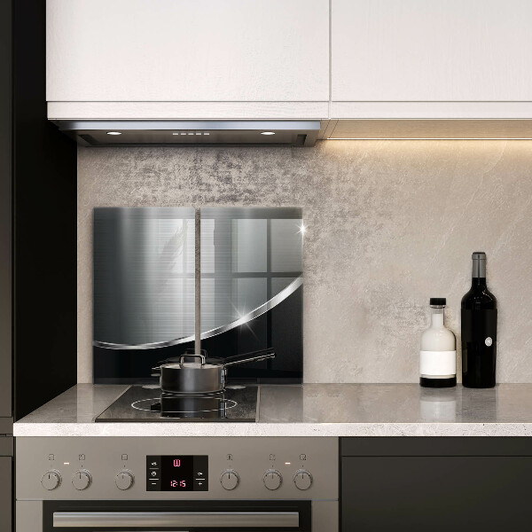 Sklo za varnú dosku Abstrakcia s kovom