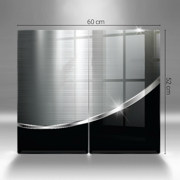 Sklo za varnú dosku Abstrakcia s kovom