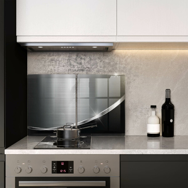 Sklo za varnú dosku Abstrakcia s kovom