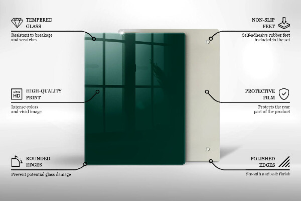 Kryt na indukčnú dosku Zelená farba