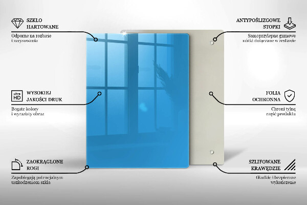 Kryt na indukčnú dosku Modrá farba