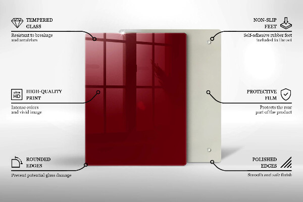 Kryt na indukčnú dosku Bordová farba