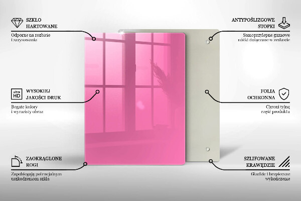 Kryt na indukčnú dosku Ružová farba