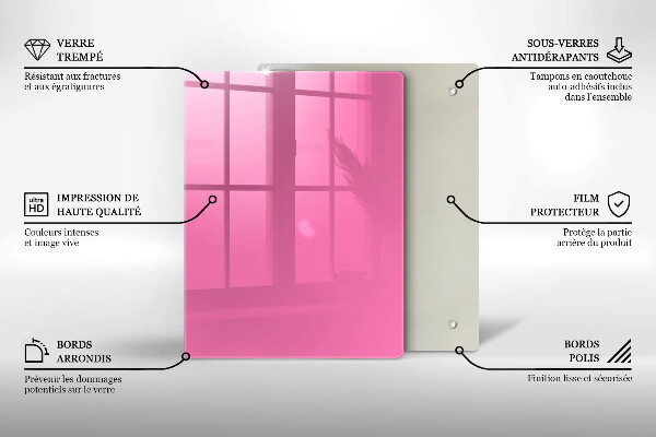 Kryt na indukčnú dosku Ružová farba