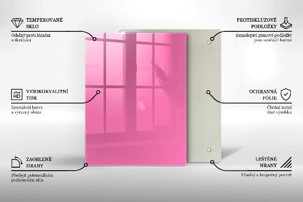 Kryt na indukčnú dosku Ružová farba