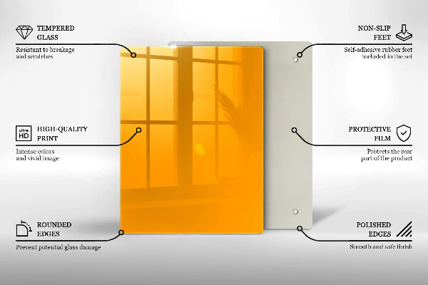 Kryt na indukčnú dosku Tmavo žltá farba