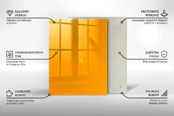 Kryt na indukčnú dosku Tmavo žltá farba