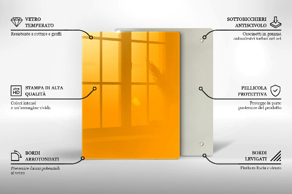 Kryt na indukčnú dosku Tmavo žltá farba