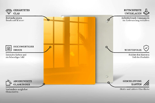 Kryt na indukčnú dosku Tmavo žltá farba