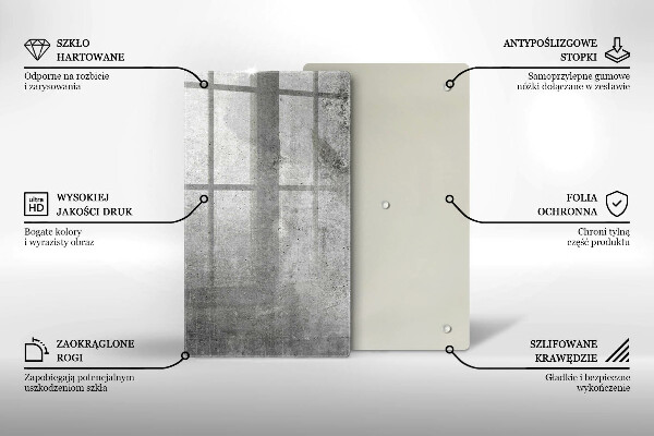 Kryt na indukčnú dosku Betónová textúra