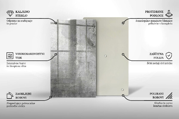 Kryt na indukčnú dosku Betónová textúra