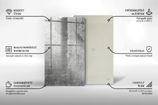 Kryt na indukčnú dosku Betónová textúra