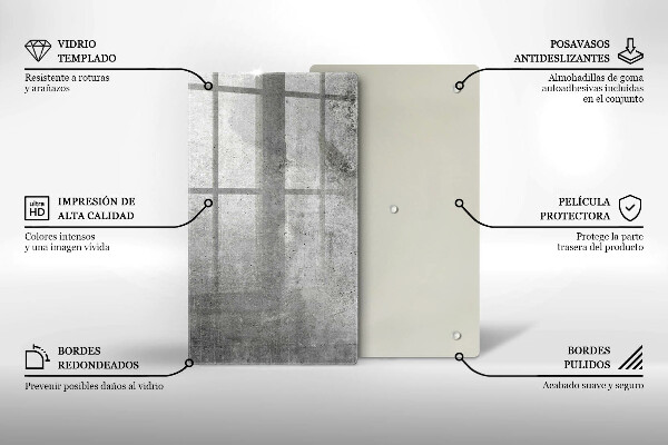 Kryt na indukčnú dosku Betónová textúra