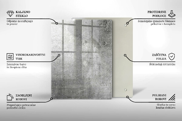Kryt na indukčnú dosku Betónová textúra