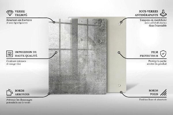 Kryt na indukčnú dosku Betónová textúra