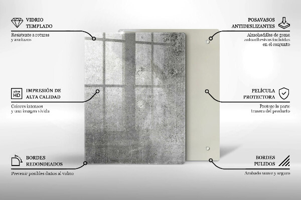 Kryt na indukčnú dosku Betónová textúra