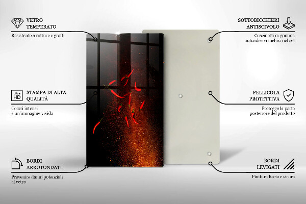 Kryt na indukčnú dosku Horúce čili papričky