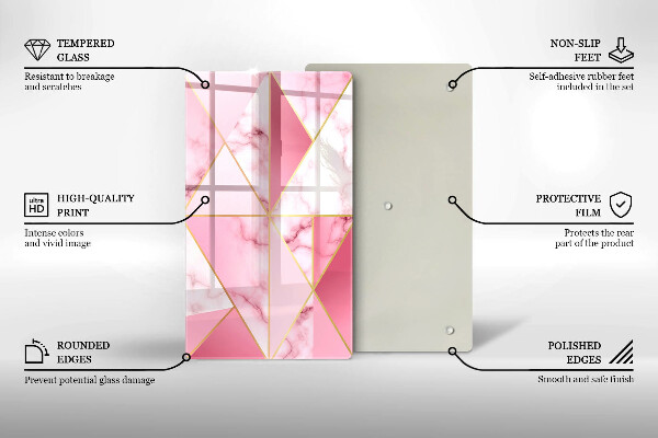 Kryt na sporák Geometrický mramor