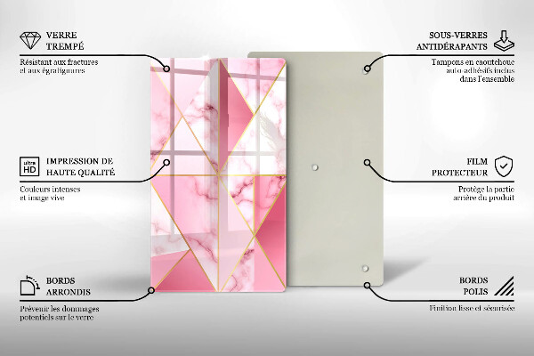 Kryt na sporák Geometrický mramor