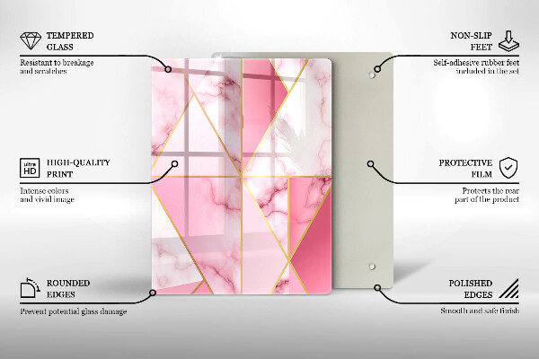 Kryt na sporák Geometrický mramor