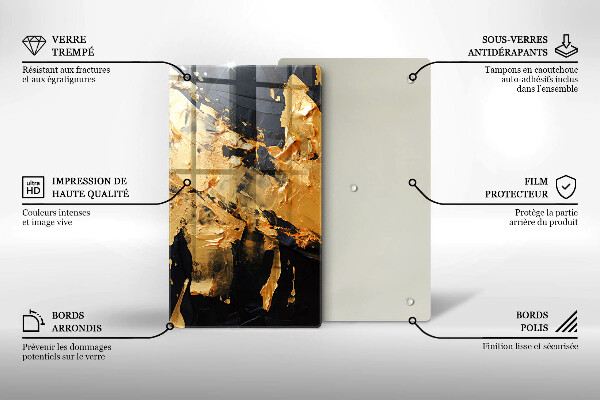 Kryt na indukčnú dosku Elegantná textúra laku