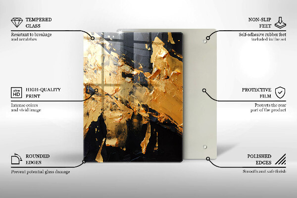 Kryt na indukčnú dosku Elegantná textúra laku