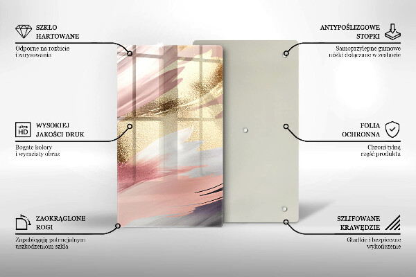 Kryt na indukčnú dosku Pastelové škvrny